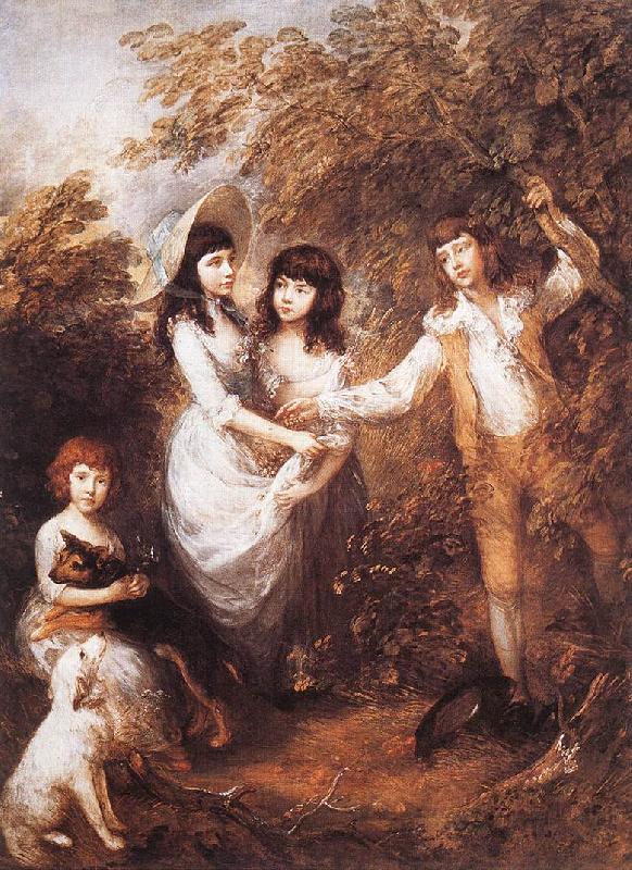 GAINSBOROUGH, Thomas The Marsham Children rdfg oil painting picture